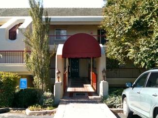 Entry walkway at Back in Balance
